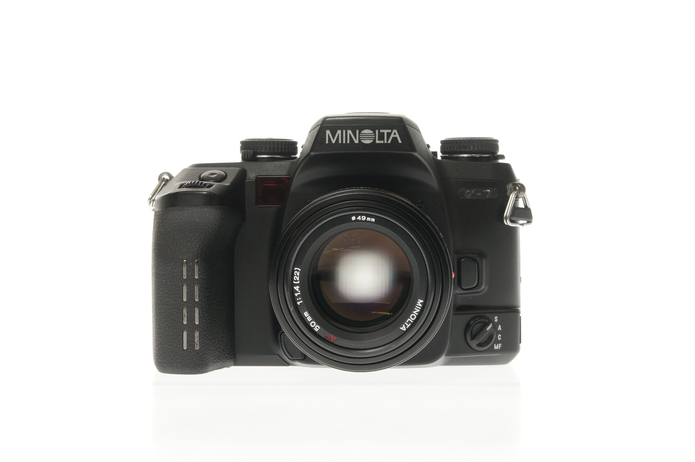 Minolta Maxxum Dynax Alpha ฮฑ7 a7 Camera 50mm Lens โ Panda