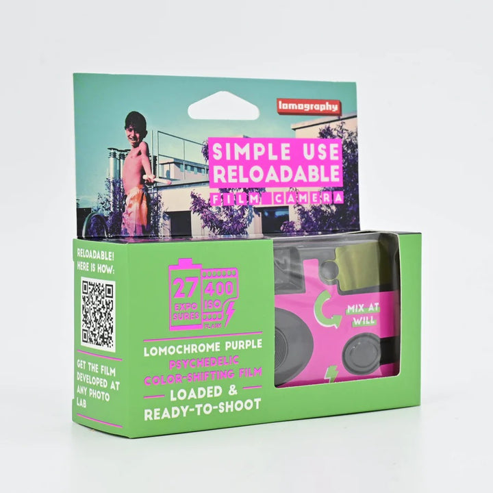 Lomography Simple Use Reloadable Film Camera LomoChrome Purple