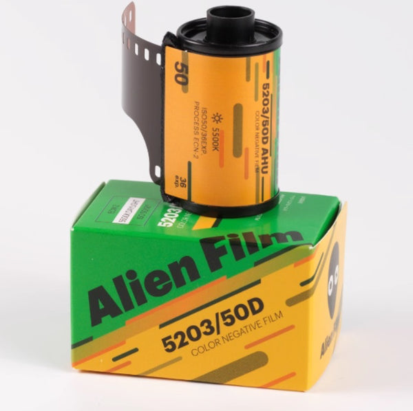 Alien Film 5203 50D AHU C-41 - 36exp, 135/35mm Color Motion Picture Film