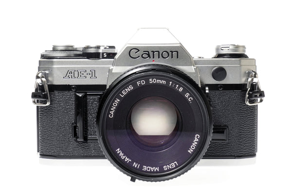 Canon AE-1 35mm SLR Film Camera w/ FD 50mm f1.8 S.C. Lens