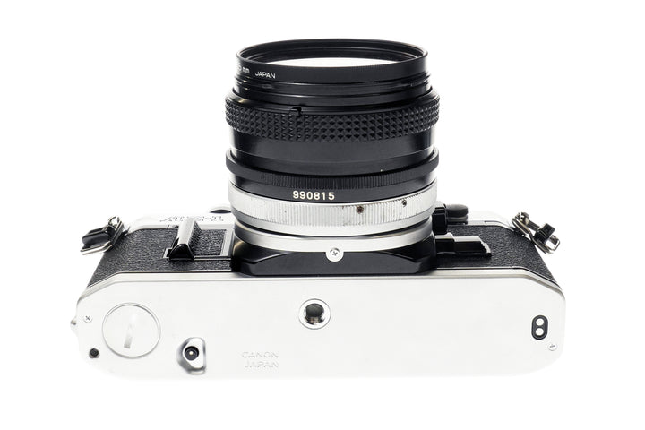 Canon AE-1 35mm SLR Film Camera w/ FD 50mm f1.8 S.C. Lens