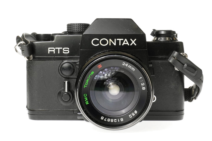 Contax RTS SLR 35mm Film Camera + RMC Tokina 24mm f2.8 Lens