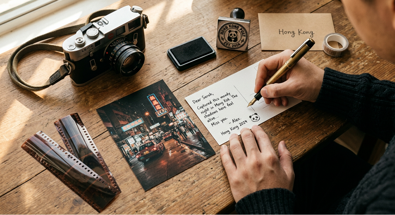 PandaCamera Customised Postcard Delivery Service, at Causeway Bay showroom