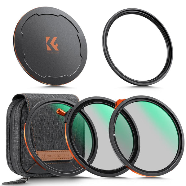 K&F Nano-X Magnetic CPL + ND2-32 + Black Mist 1/4 + Adapter Ring Lens Filter Kit (SKU.2498)
