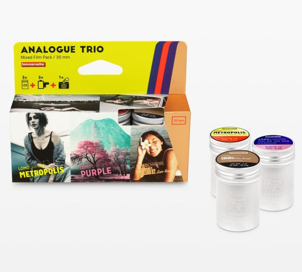 Lomography Analogue Trio Mixed Sun-Kissed Film Pack, 135/35mm Color Negative Film