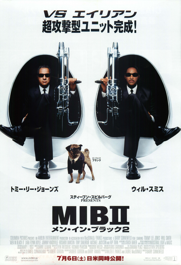 Men in Black II 黑超特警組2（2002）2 side B5 Movie Flyer with Plastic Holder