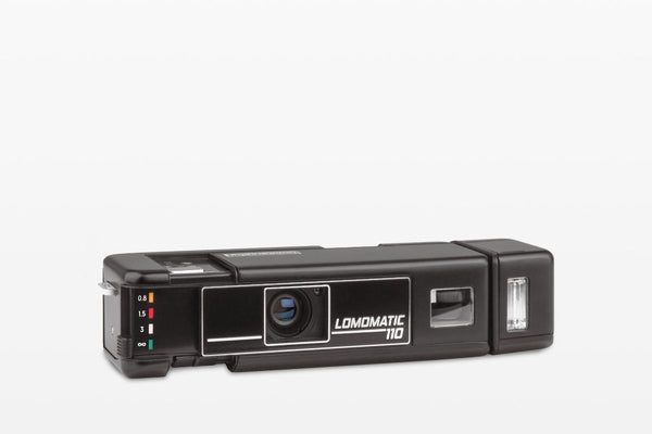 Lomography Lomomatic 110 Camera & Flash -Metal Nocturne Edition