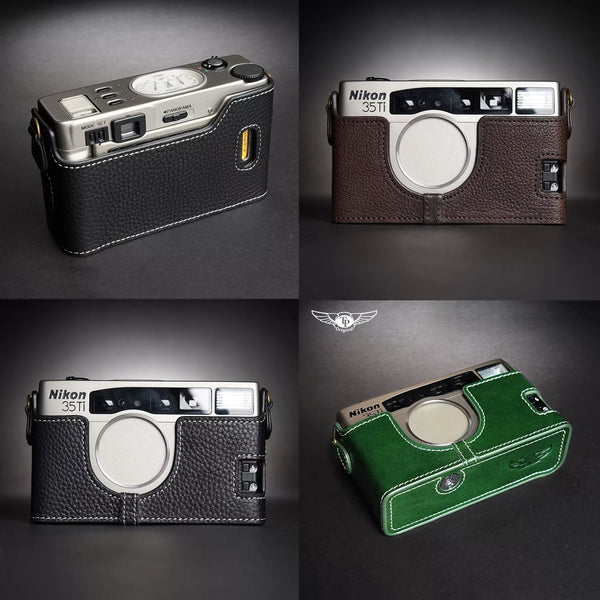 Real Leather Camera Half Case for Nikon 28Ti 35Ti